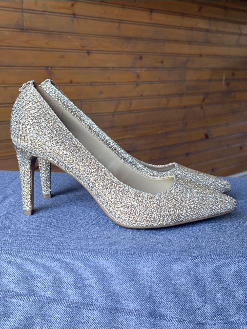 Michael Kors Dorothy Flex Pump Pole Gold Size 8 - Picture 7 of 14